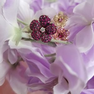 Ruby Dimond flower ring